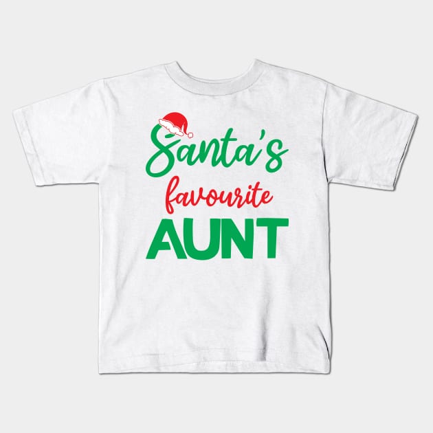 santa's favorite aunt Kids T-Shirt by teestaan